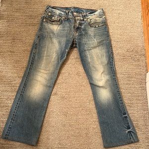 Tru religion mens light blue jeans size 30 (waist 32 length 30)